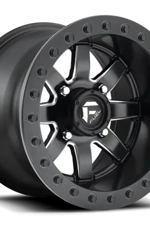New Arrival Fuel Maverick UTV D928 15x10 +0 4x136mm 110.2mm Matte Black Beadlock