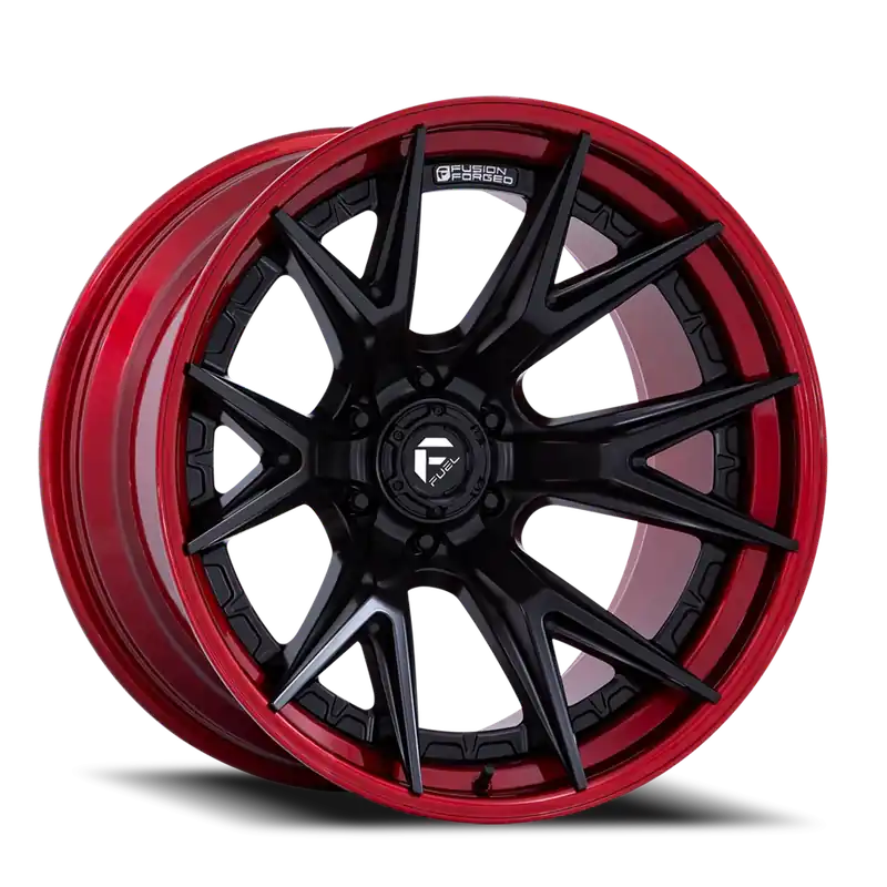 Fuel Catalyst FC402MQ 20x9 +1 8x170mm 125.1mm Matte Black Candy Red Lip Order Now
