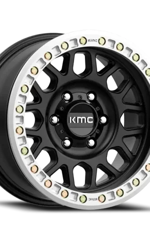 KMC Grenade Desert Beadlock KM234 SB 17x8.5 +0 6x165.1mm 108mm Satin Black Direct From Factory