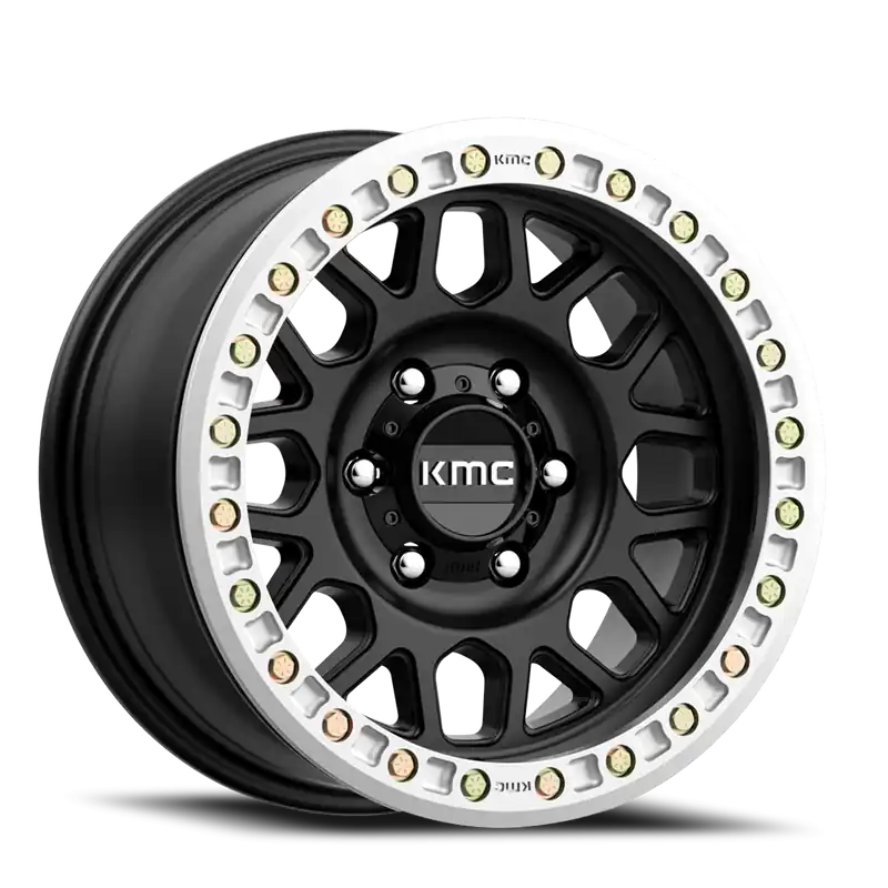KMC Grenade Desert Beadlock KM234 SB 17x8.5 +0 6x165.1mm 108mm Satin Black Direct From Factory