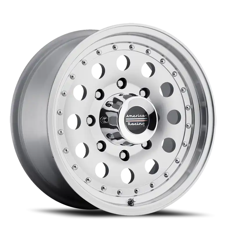 American Racing Outlaw II AR62 SL 17x8 +0 8x170mm 130.81mm Machined Silver Clear Coat Free Returns