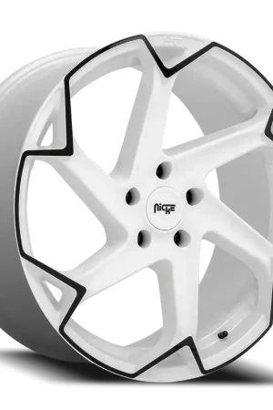 Niche Flash M257 20x9 +38 5x112mm 66.56mm Gloss White Black Best Price