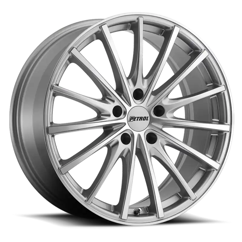 Secure Checkout Petrol P3A SL 18x8 +40 5x110mm 72.1mm Silver Machined Cut Face