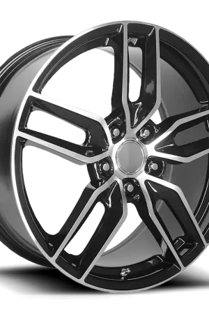 Performance Replica PR160 GBM 18x9.5 +56 5x120.65mm 70.3mm Gloss Black Machined Spokes Popular