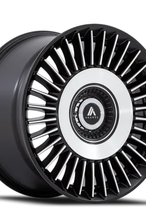 Asanti Black Label Tiara ABL-40 SB 20x9 +27 5x112/5x120mm 74.1mm Satin Black Bright Machined Face New Arrival