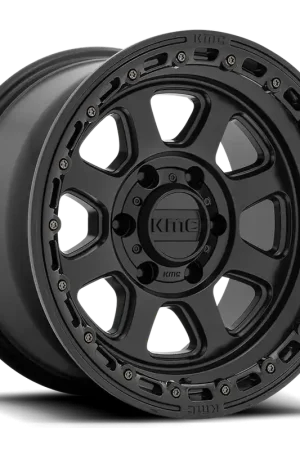 Latest KMC Chase KM548 SB 20x9 +18 6x135mm 87.1mm Satin Black Gloss Black Lip