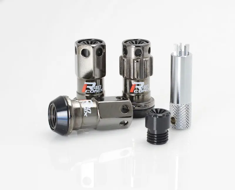 Grab Now Project Kics 12X1.25 R40 Iconix Classical Lug Nuts w/ Black Plastic Cap - 20 - No Locks