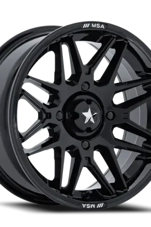 MSA Radar UTV M52 BX 14x7 -47 4x156mm 115.1mm Gloss Black Hot Deal