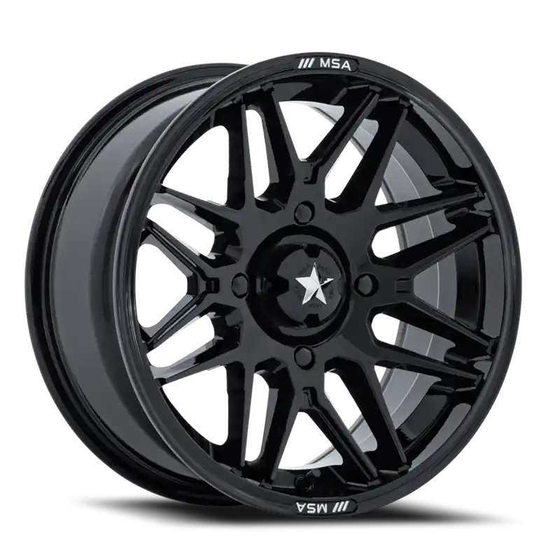 MSA Radar UTV M52 BX 14x7 -47 4x156mm 115.1mm Gloss Black Hot Deal