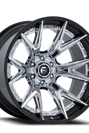 Grab Now Fuel Catalyst FC402PB 22x12 -44 6x139.7mm 106.1mm Chrome Gloss Black Lip