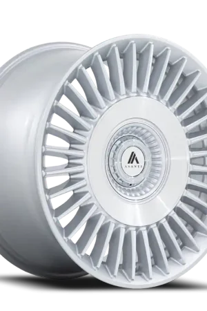 Secure Checkout Asanti Black Label Tiara ABL-40 SL 22x10.5 +18 5x115/5x120mm 74.1mm Gloss Silver Bright Machined Face