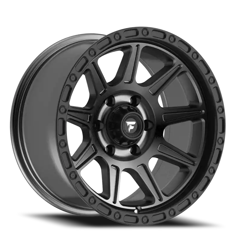 High Quality Fittipaldi Offroad Terra Series FT104AB 17x9 -12 5x127mm 71.5mm Satin Anthracite Satin Black Lip