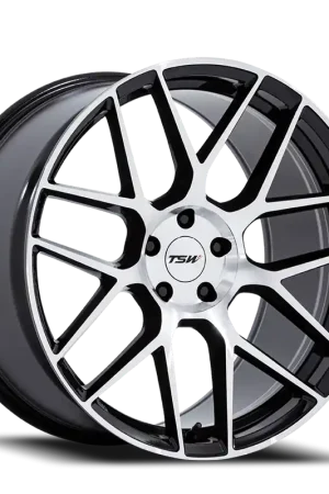 TSW Lasarthe GBM 17x8 +40 5x108mm 72.56mm Gloss Black Machined Direct From Factory