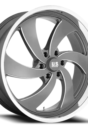 Best Price US Mags Desperado 6 U133 22x10 +25 6x139.7mm 78.1mm Anthracite Milled-Diamond Cut Lip