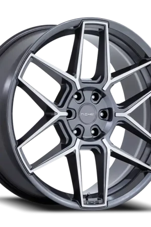 Professional Grade Niche Rise NC281 20x10.5 +38 5x120mm 72.56mm Anthracite Machined Face