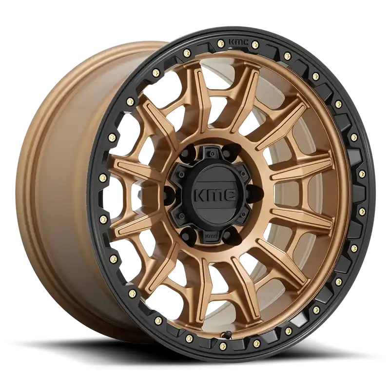 Price Cut KMC Carnage KM547 BRZ 16x8 +0 6x139.7mm 106.1mm Matte Bronze Black Lip