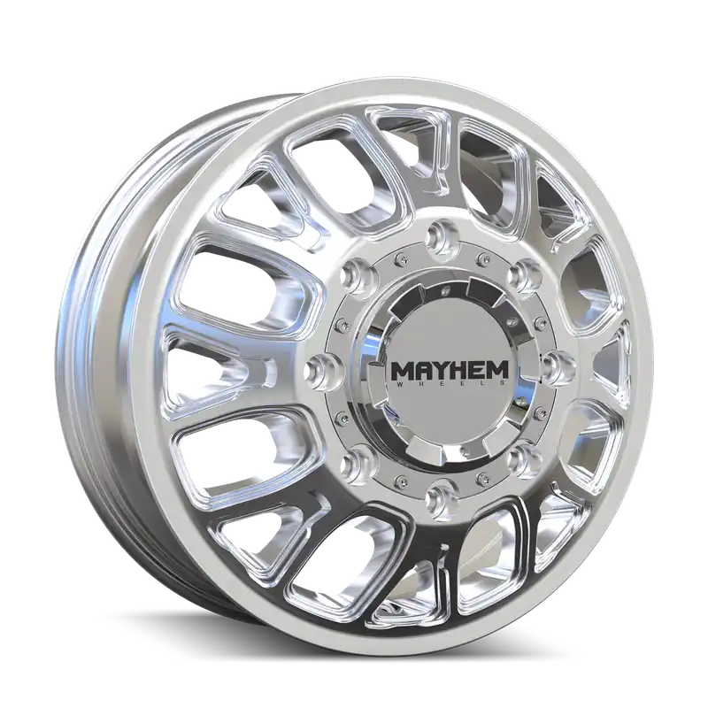 Must Have Mayhem Cogent Dually (8107D) Polished 17x6.5 8x210 125mm 154.2mm