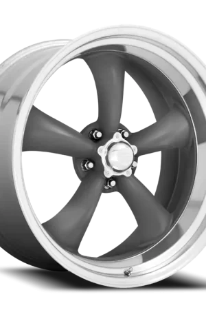 American Racing Classic Torq Thrust II VN215 22x9 +15 5x127mm 83.06mm Mag Gray Machined Lip New Arrival