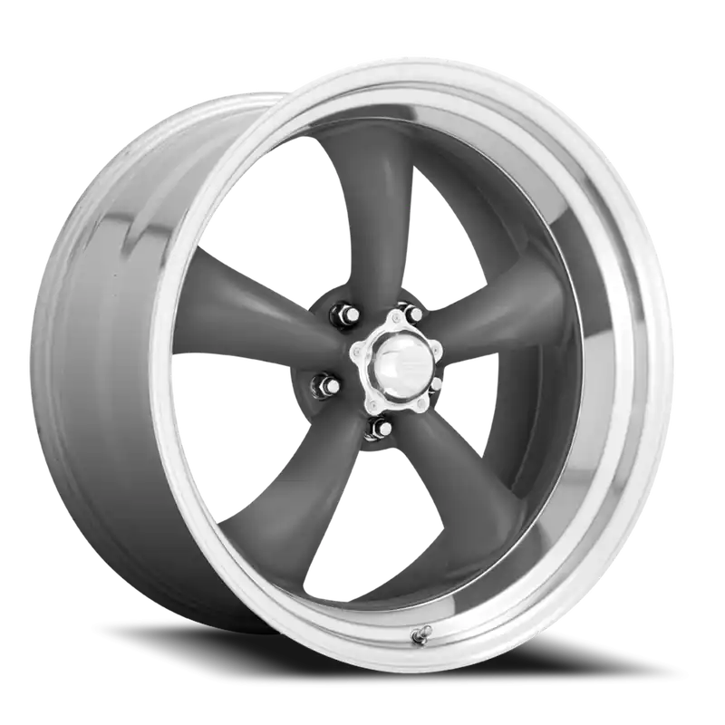 American Racing Classic Torq Thrust II VN215 22x9 +15 5x127mm 83.06mm Mag Gray Machined Lip New Arrival
