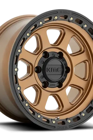 KMC Chase KM548 BRZ 20x9 +18 5x127mm 71.5mm Matte Bronze Black Lip Markdown