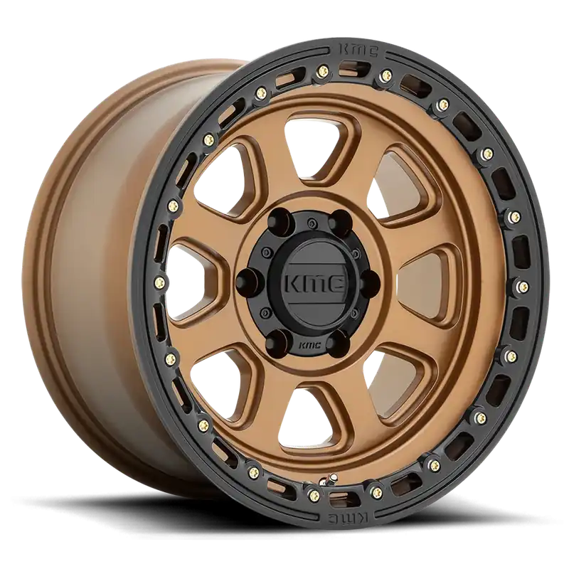 KMC Chase KM548 BRZ 20x9 +18 5x127mm 71.5mm Matte Bronze Black Lip Markdown