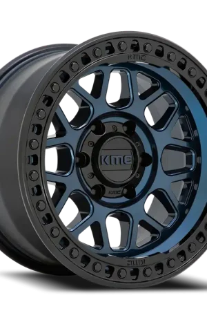 Bulk Order KMC GRS KM549 BL 17x8.5 +0 6x120mm 66.9mm Midnight Blue Gloss Black Lip