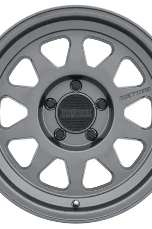 Exclusive Method MR316 17x8.5 0mm Offset 5x5 71.5mm CB Gloss Titanium Wheel