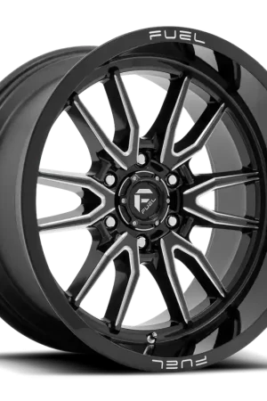 Fuel Clash 6 D761 20x10 -18 8x180mm 124.2mm Gloss Black Milled Handmade