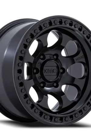 Clearance KMC Riot SBL KM550 MX 17x8.5 +10 6x135mm 87.1mm Satin Black Satin Black Lip