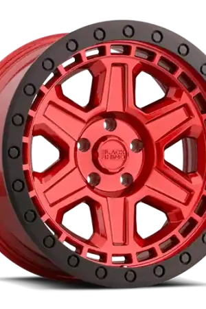 Clearance Black Rhino Reno RD 17x9 -18 5x114.3mm 71.6mm Candy Red Black Lip Edge-Black Bolts