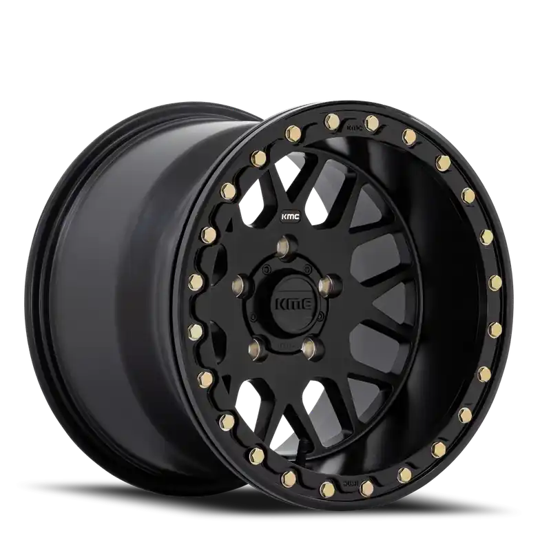 KMC Grenade Beadlock UTV KS235 15x7 +10 4x137mm 112.1mm Satin Black Holiday Sale