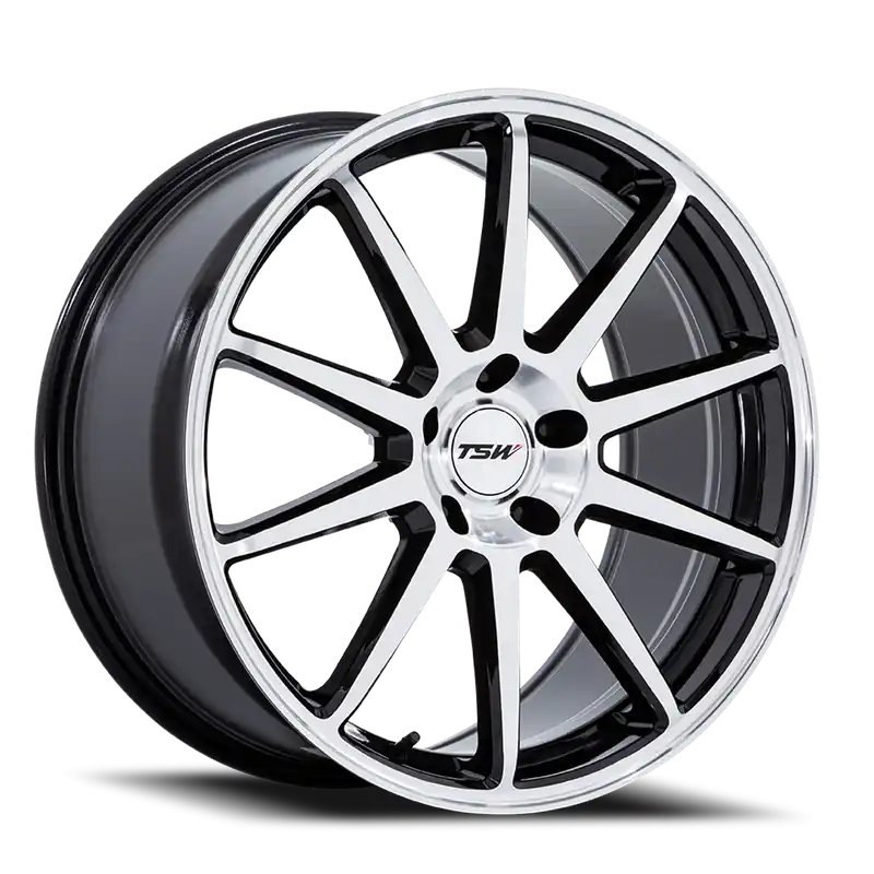TSW Canard TW004 GBM 20x10.5 +38 5x120mm 74.1mm Gloss Black Machined Face Handmade