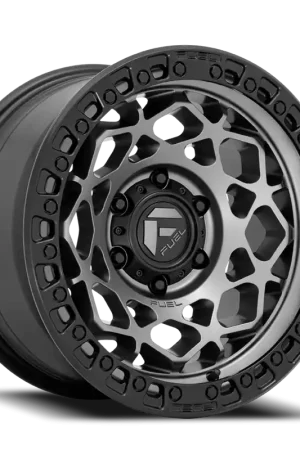 Certified Fuel Unit D784 17x9 -12 6x139.7mm 106.1mm Gunmetal Matte Black Ring