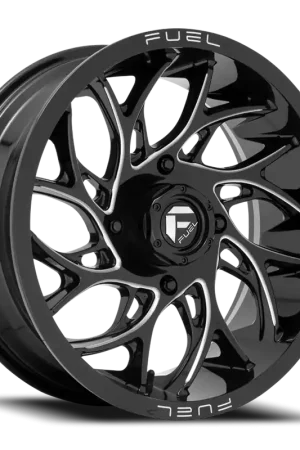 Hot Picks Fuel Runner UTV D741 20x7 +13 4x137mm 110.2mm Gloss Black Milled