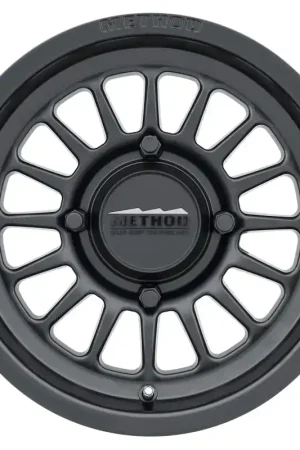 Place Order Method MR411 Bead Grip 15x7 / 4+3/13mm Offset / 4x156 / 132mm CB Matte Black Wheel