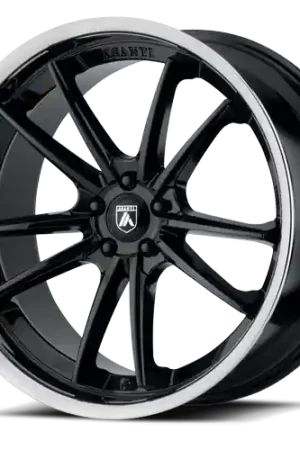 Big Sale Asanti Black Label Sigma ABL23 BK 20x10.5 +38 5x112mm 72.6mm Gloss Black Chrome Lip