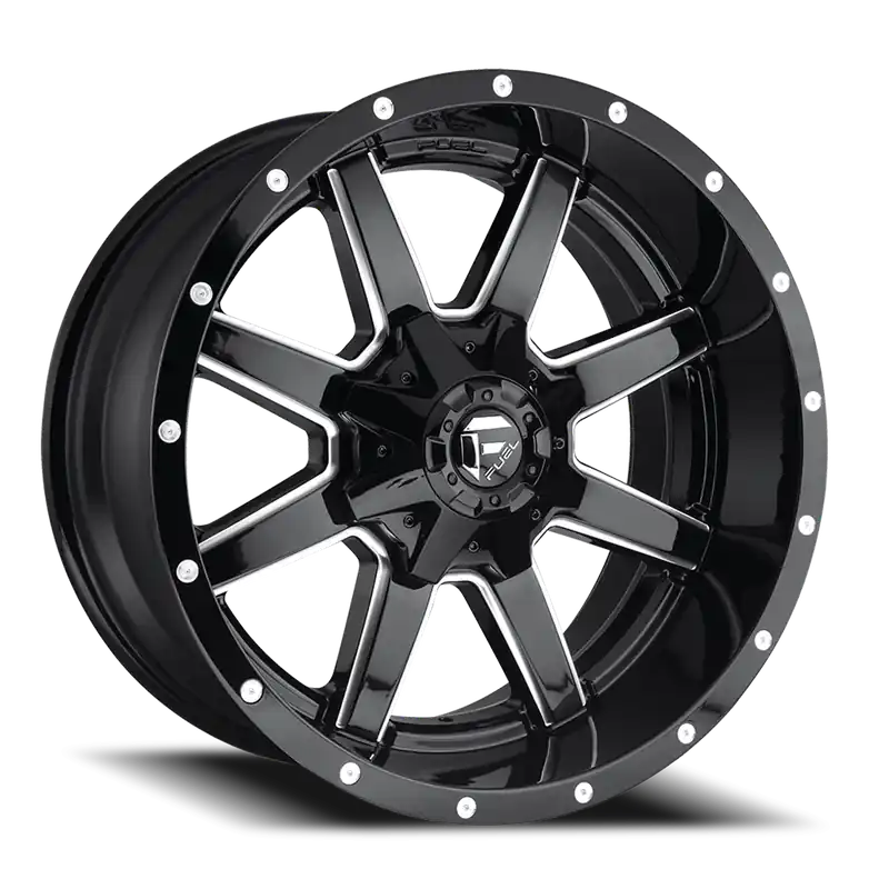 Warranty Included Fuel Maverick D610 17x9 -12 6x135/6x139.7mm 106.4mm Gloss Black Milled
