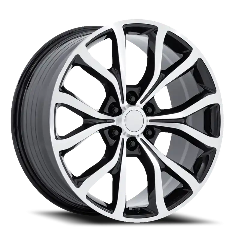 Performance Replica PR230 BD 22x9.5 +44 6x135mm 87.1mm Gloss Black Machined Face Instant Buy