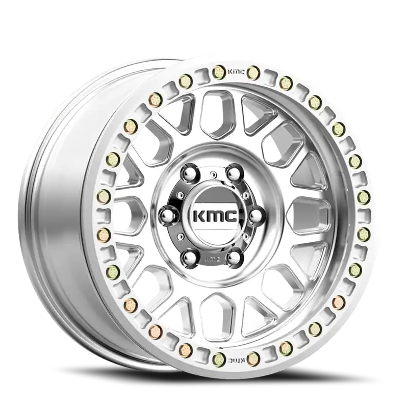 KMC Grenade Desert Beadlock KM234 SL 17x8.5 +0 6x165.1mm 108mm Machined Worldwide Shipping