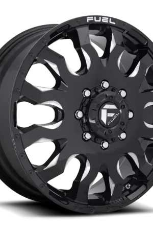 In Demand Fuel Blitz Dually D673 20x8.25 +105 8x200mm 142mm Gloss Black Milled
