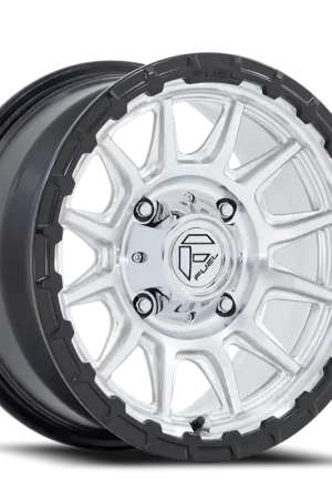 Premium Fuel Piston UTV FV866SB 15x7 +10 4x110mm 79.4mm Machined Hyper Silver Machined Face-Matte Black Lip