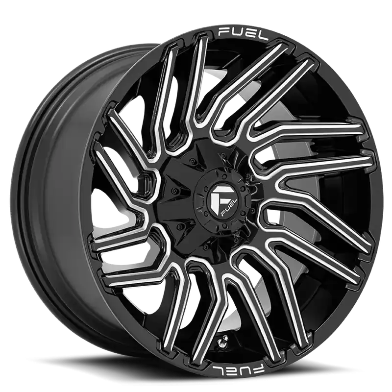 Fuel Typhoon D773 20x10 -18 8x180mm 124.3mm Gloss Black Milled Limited Offer