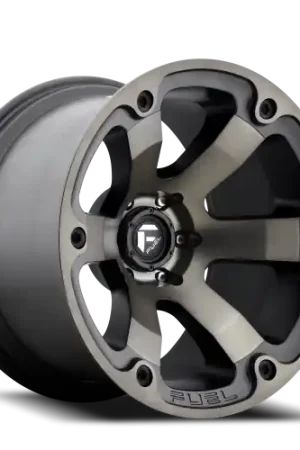 Fuel Beast D564 20x9 +1 6x135mm 87.1mm Matte Black Machined-Dark Tint Viral