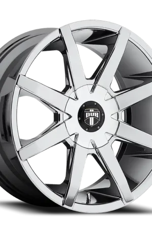 DUB Push S201 22x9.5 +25 6x135/6x139.7mm 87.1mm Chrome Express Delivery