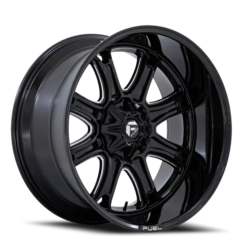 No Minimum Order Fuel Darkstar FC853BE 20x9 +1 8x180mm 124.2mm Gloss Black Milled