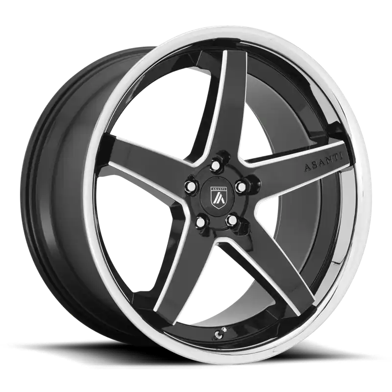 Asanti Black Label Regal ABL31 GB 20x10.5 +20 5x115mm 72.6mm Gloss Black Milled-Chrome Lip Original