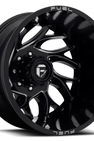 Fuel Runner Dually D741 20x8.25 -202 8x200mm 142.2mm Gloss Black Milled Buy Direct