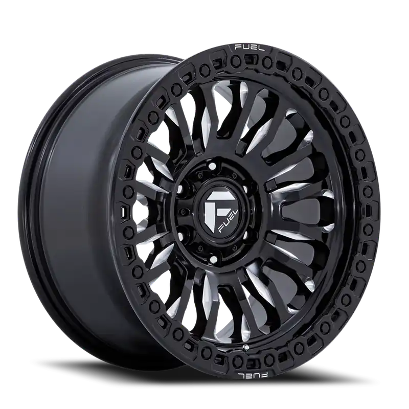 Secure Checkout Fuel Rincon SBL FC857BE 18x9 -12 6x139.7mm 106.1mm Gloss Black Milled