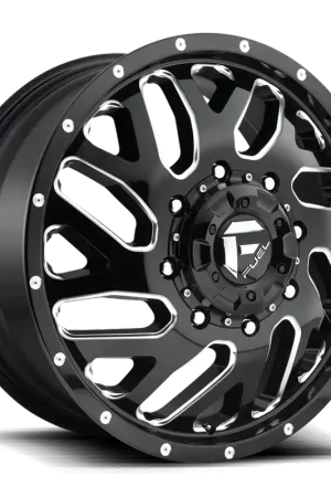 Fuel Triton Dually D581 20x8.25 +105 8x210mm 154.3mm Gloss Black Milled Latest
