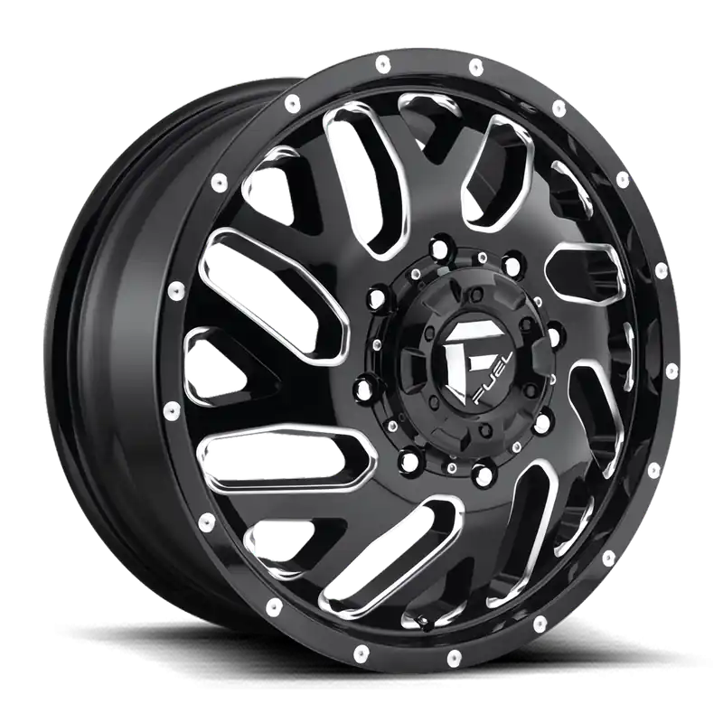 Fuel Triton Dually D581 20x8.25 +105 8x210mm 154.3mm Gloss Black Milled Latest